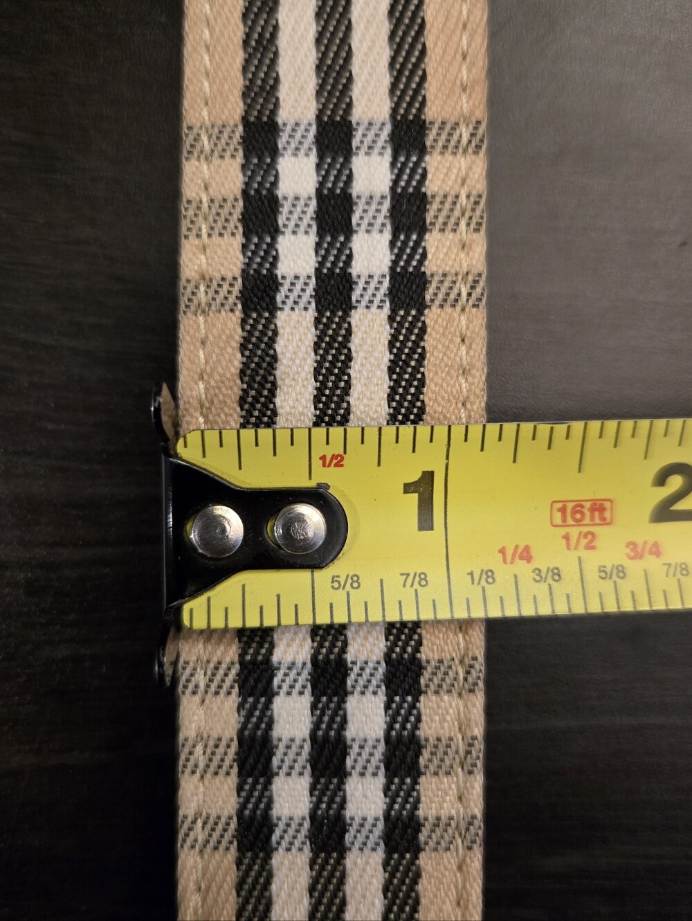 Burberry Canvas And Leather Nova Check Buckle Belt - Picture 2 of 5